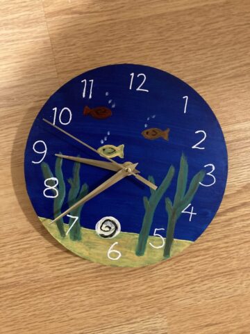 Fish clock, made as a gift Fish clock