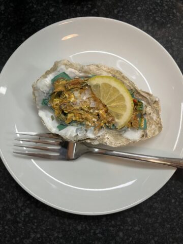 Prop baked oyster, commissioned for a theatre show Prop baked oyster